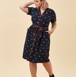Joanie navy rainbow dress, size 6